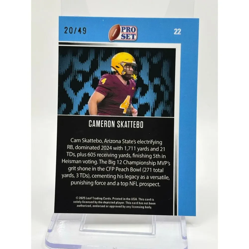 2025 Leaf Metal Cameron Cam Skattebo Prismatic Silver Refractor 20/49 SP Giants